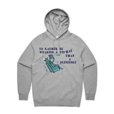 TIN HAT CONSPIRACY satire quote HOODIE Thumbnail
