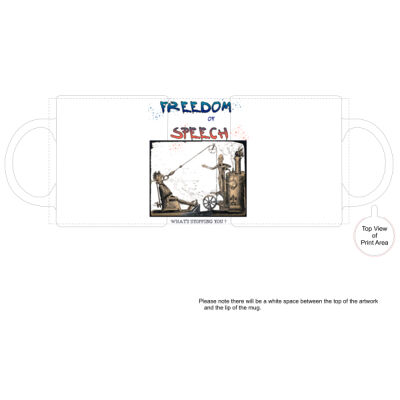 freedom of speech: satire definition mug Thumbnail